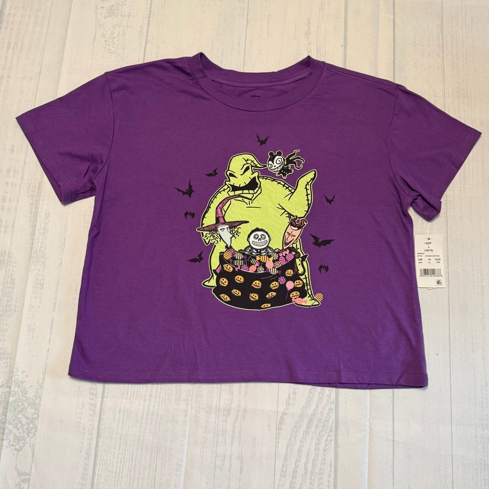 Disney Nightmare Before Christmas Oogie Boogie Purple Graphic Tee Girls L 10/12